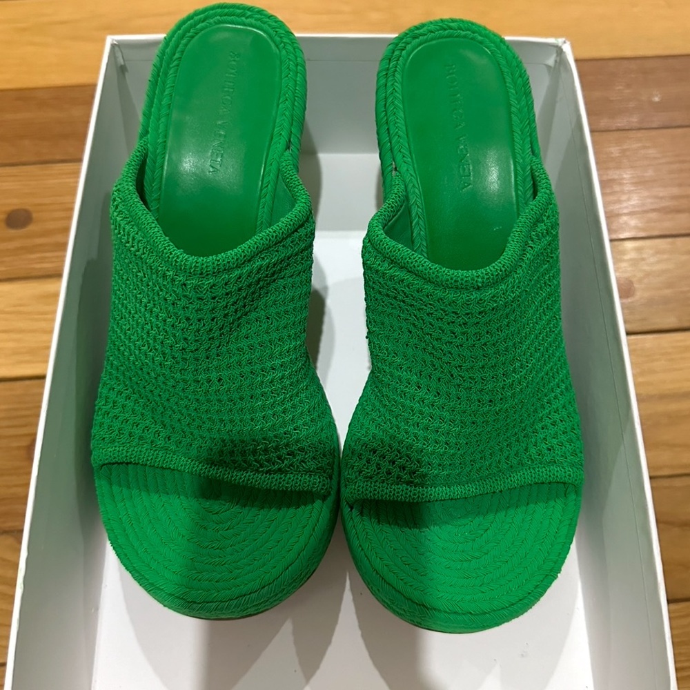 Bottega Veneta Emerald Knit Mules